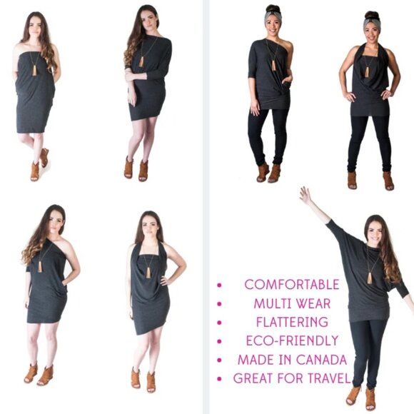 House of Koopslie Bamboo Blend Multi Wear Dress Tunic - Picture 6 of 6